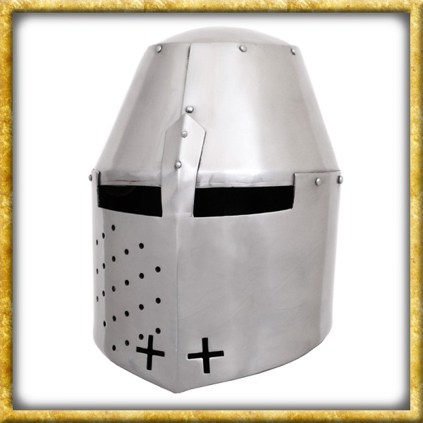 Grosser Helm Pembridge 14. Jahrhundert aus 2mm Stahl