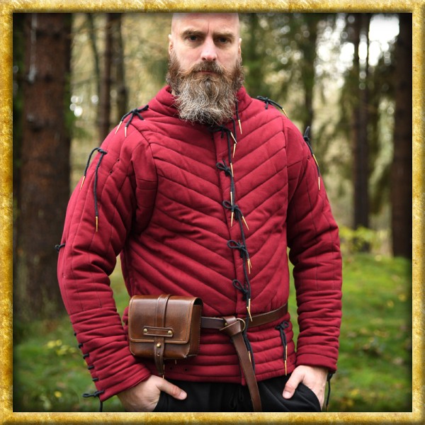 Gambeson mit Nesteln - Weinrot