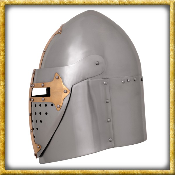 Topfhelm 14. Jahrhundert aus 1,6mm Stahl