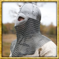 Vendelhelm mit Kettenbrünne aus 1,2mm Stahl