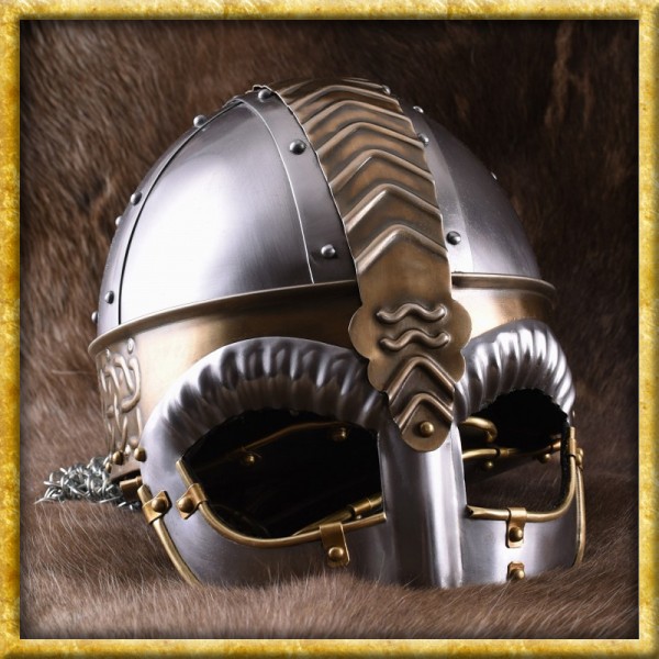 Wikinger Brillenhelm Beowulf mit Kettenbrünne