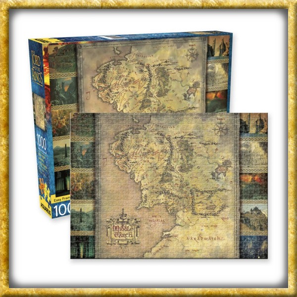 Herr der Ringe - Puzzle Mittelerde Karte 1000 Teile