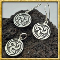 Keltische Ohrringe und Anhänger Triskele aus Sterlingsilber