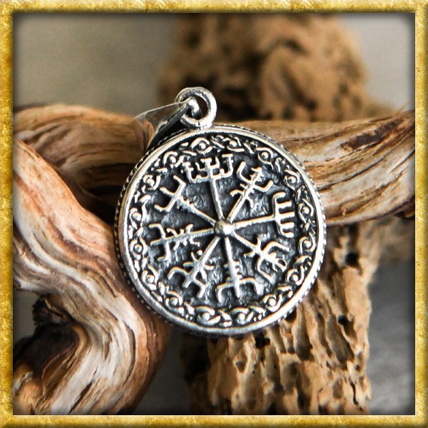 Wikinger Anhänger Vegvísir aus Sterlingsilber