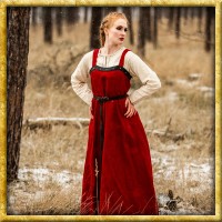 Wikinger Überkleid aus Leinen Alena - Rot