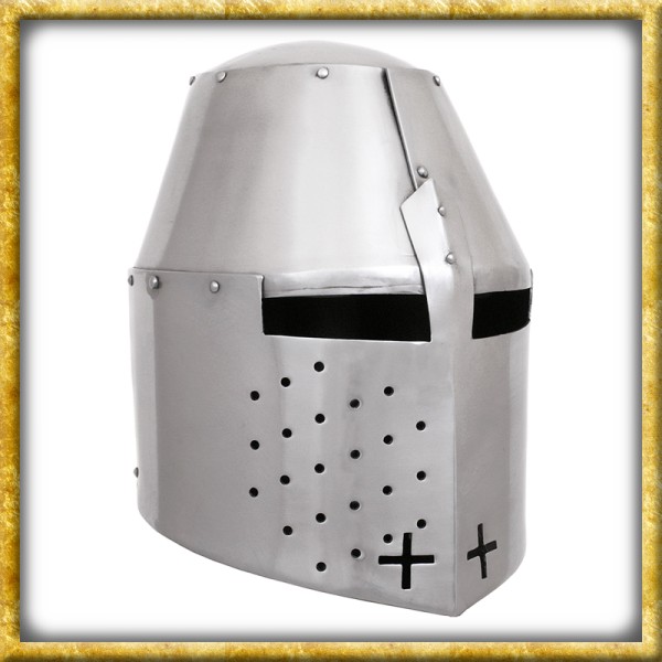 Grosser Helm Pembridge 14. Jahrhundert aus 1,2mm Stahl