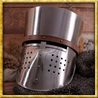 Topfhelm der Kreuzfahrer aus 2mm Stahl