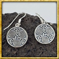 Keltische Ohrringe und Anhänger Spirale aus Sterlingsilber